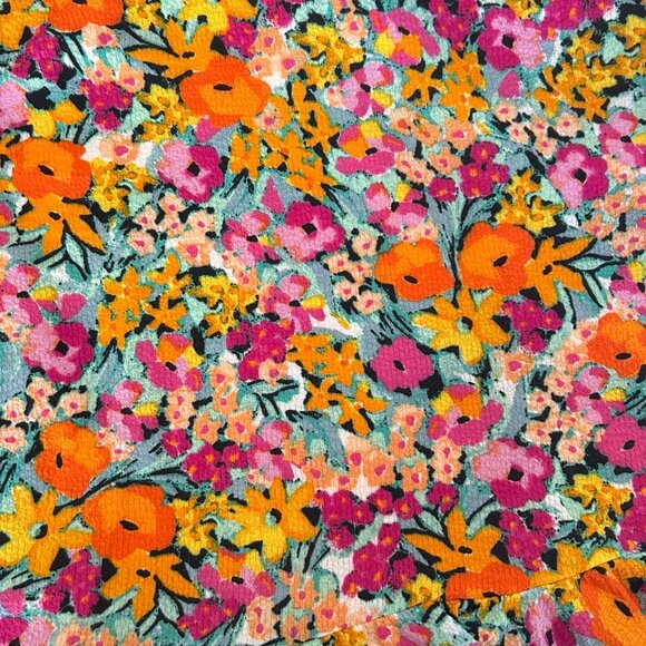 For Love & Lemons Kira Floral Wrap Ruffle Mini Skirt Multi Resort Party M - Picture 6 of 11